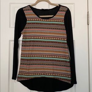 Multi pattern long sleeve